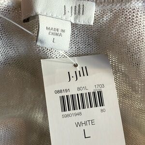 J. Jill Soft White Knit Blouse